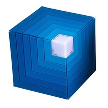ZIO LED 블루투스 스피커, BT-60S CUBIC, BLUE