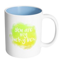 핸드팩토리 팔레트컬러 나의행운상자 머그컵, 내부 파스텔 블루, 1개