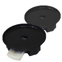 원형 화분 받침대 2p, 블랙
