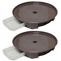 심폼 원형 화분 받침대 2p + 서랍식 물받이 2p, 브라운