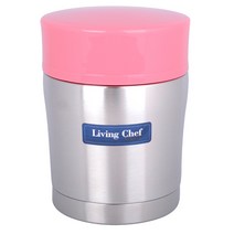 리빙쉐프 보온도시락 죽통 430ml, LSJ-430(핑크), 1개