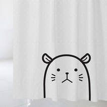 디자인수풀 북유럽 샤워커튼 + 플라스틱 고리 12p sc571, 1세트