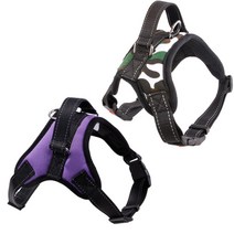 저스틴앤클로이 PET 강아지 견인 사계절 대형 하네스 그린아미 + 바이올렛, 1세트