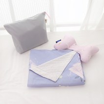 보떼하우스 디즈니 흔들림방지 목베개 + 블랭킷 세트, 겨울왕국 바이올렛