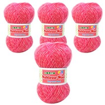 행복뜨기 노블레스 울 뜨개실 50g x 4p, 503 자몽핑크