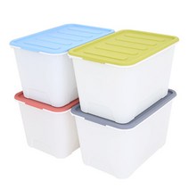 가쯔 멀티 블럭 리빙박스 72L, 그린, 블루, 그레이, 레드, 4개입