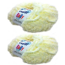 행복뜨기 슈퍼베이비 굵은 뜨개실 2p, 2203 파스텔레몬, 2개