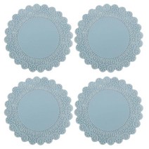 에이드엘 AL 실리콘 도일리 컵받침 4p, 블루