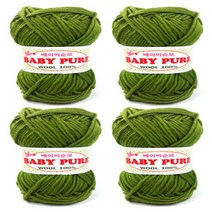 행복뜨기 베이비 순모 뜨개실 4p, 417 베이비그린