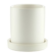 삼호유리 모노톤 모던 무광 화분 SH 1704-4, 화이트