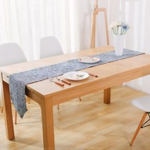 아리코 25 kitchen 유럽풍 테이블 러너, 남색 파도, 6인(30 x 200 cm)