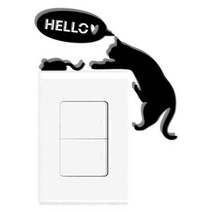 쿠 아크릴 인테리어 입체 포인트 스위치 스티커 S35, 블랙