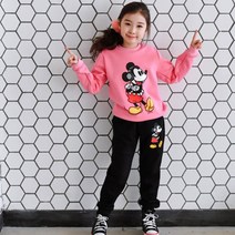잭키드 여아용 뮤직 미키 긴바지 세트