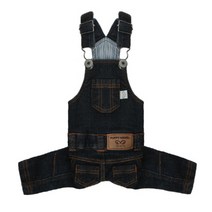 퍼피엔젤 반려견용 GEOLGINE 인디고 데님 멜빵 바지 PA-OR207, 780 navy