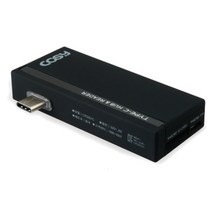 코시 타입C OTG 허브 카드리더 콤보 CR3201C, 블랙