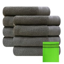 송월타월 호텔용 네츄럴코밍 바스타월 8p + 때밀이 타월, 올리브, 1세트