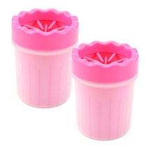아리코 고양이 & 강아지 발세척 브러쉬통 S 핑크, 2개입