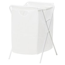 이케아 JALL 빨래주머니 + 스탠드 101.718.26, 화이트, 1개