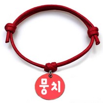 펫츠룩 굿모닝 레드 반려동물 목걸이 M + 알미늄 원형 팬던트 S, 레드(뭉치), 1개