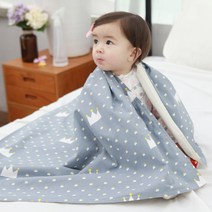 베베슈에뜨 유아동 오가닉 코튼 블랭킷, 크라운그레이