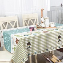 이코디 일러스트 라이프 테이블 보, 티세트, 70 x 70 cm