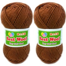 행복뜨기 베스트울 뜨개실 2p, 723 골드 브라운, 2개
