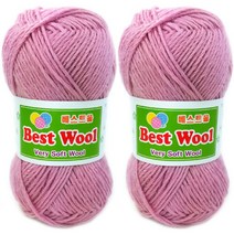 행복뜨기 베스트울 뜨개실 2p, 708 로즈 핑크