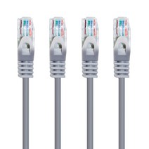 AVIVE 고급형 UTP 3m CAT5.E 랜선 케이블, GREY, 4개입