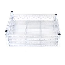 코랙 산업용 메탈 랙 스탠드 선반 450 x 600 4p + SF 지지대 450, 크롬(실버)