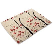 리빙팝 포스트플라워앤트리 테이블매트, 16, 42 x 32 cm