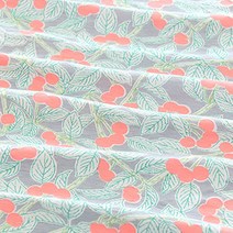 코하스아이디 소프트 싱글 저지 사방 스판 형광 체리 패브릭원단, 그레이