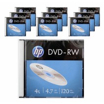 HP 4.7GB 4x 슬림 케이스 공디스크 DVD-RW 10p