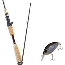 원다 베스타 루어 낚싯대 602MLBC + 다미끼 디씨-200 하드 베이트 루어 55mm 306T BLUE CRAW, 1세트