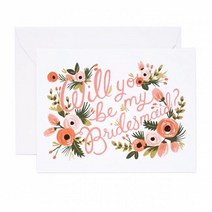 라이플페이퍼 BRIDESMAID 카드 + 봉투, 혼합 색상, 1세트