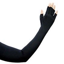 인콘트로 여성용 반장갑 냉감 쿨토시, 스트라이프 검정