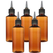 병도매닷컴 갈색 투명 뾰족 검정마개 공병 AC150, 150ml, 5개입
