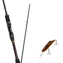 원다 배스 루어낚시대 602MLSP + 케이스 + 다미끼 쏘킬 하드베이트, 낚시대(베스타), 하드베이트(316H RED GILL)