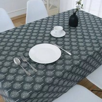 비케이 북유럽 정원 느낌 코튼 테이블 보, 3, 140 x 180 cm