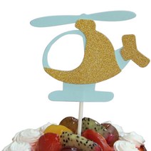 필립로지스틱 헬리콥터 케이크토퍼, 블루, 2개입