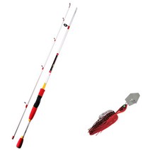 아피스 배스게임 XT 루어낚싯대 + 다미끼 스커트베이트 트램블 지그 10.7g, 낚싯대(화이트), 지그(04 CLOWN)