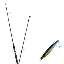 원다 하나린 루어낚싯대 662ML + 다미끼 메탈지그 발해 14g, 015 BLACK SILVER