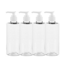 병도매닷컴 투명 주방디스펜서 AC200 + 흰색마개, 200ml, 4세트