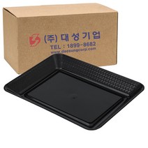 쿡앤락 다회용 사각접시 검정 2000호 275 x 205 x 25 mm, 300개입, 1개