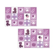 아리코 아리코 25kitchen 베어 알루미늄 타일 스티커 퍼플, 2개입