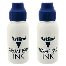 아트라인 스탬프 잉크 ESA-32N 50ml, 검정, 2개입