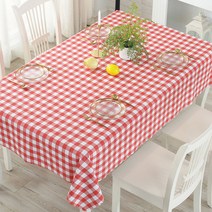 마켓감성 방수격자 테이블보, 타입6, 90 x 90cm