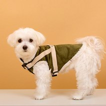 다솜 반려동물 무스탕 하네스 베스트, 카키