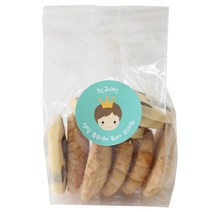 황씨네도시락 투명 쿠키포장 M봉투 30p + 뉴왕관보이 스티커 30p, 1세트