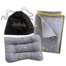 드레스하우스 달과별 인견이불 + 베개 + 더스트백 세트, 그레이