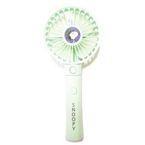 스누피 휴대용 충전식 미니 USB 선풍기, SMODO-157, 그린